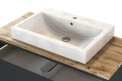 Waschbeckenschrank Pisca 100cm 2 Schubladen - graphit
