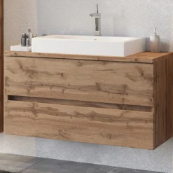 Waschbeckenschrank Pisca 100cm 2 Schubladen - Eiche