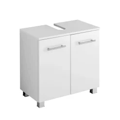 Waschbeckenschrank Pollet 60cm 2 Türen - weiß