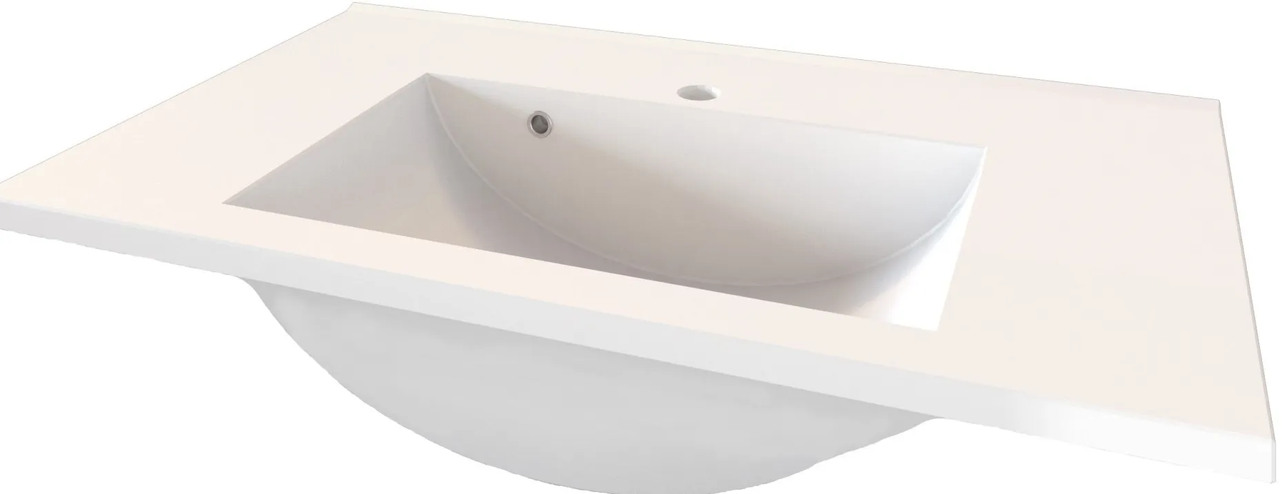 Waschbeckenschrank Pollet 60cm 2 Schubladen - weiß