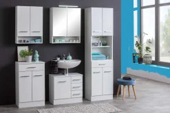Waschbeckenschrank Ricca 60cm 1 Tür und 3 Schubladen - weiß