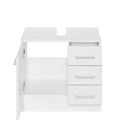 Waschbeckenschrank Ricca 60cm 1 Tür und 3 Schubladen - weiß