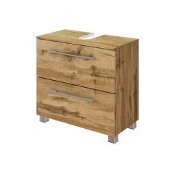 Waschbeckenschrank Sefa 60cm 1 Tür und 1 Schublade - Eiche wotan