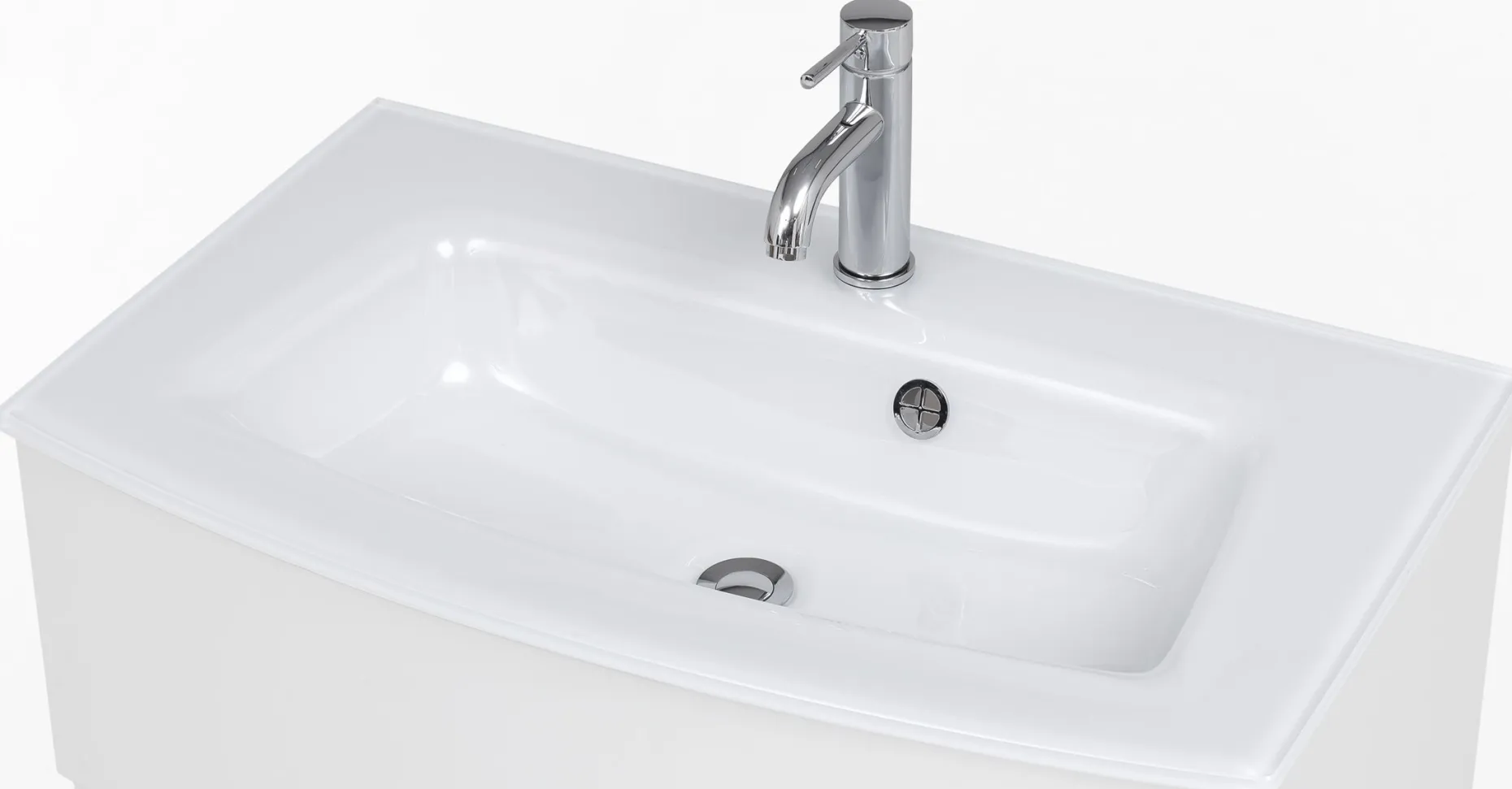 Waschbeckenschrank Stivan 80cm - weiß