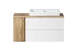 Waschbeckenschrank Varese | 105 x 47 x 65 cm | Wotan Oak / Weiß
