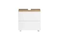 Waschbeckenschrank Varese | 60 x 47 x 56 cm | Wotan Oak / Weiß