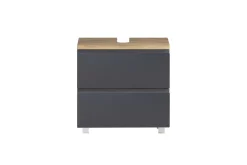 Waschbeckenschrank Varese | 60 x 47 x 56 cm | Wotan Oak / Grau