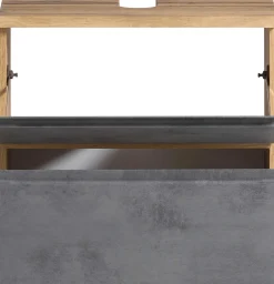 Waschbeckenschrank Varese | 60 x 47 x 56 cm | Wotan Oak / Betonfarbe