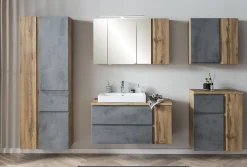 Waschbeckenschrank Varese | 105 x 47 x 65 cm | Wotan Oak / Farbe Beton