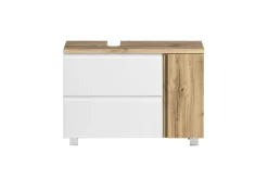 Waschbeckenschrank Varese | 85 x 47 x 56 cm | Wotan Oak / Weiß