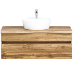 Waschbeckenschrank Vikas 101cm 2 Schubladen - Eiche