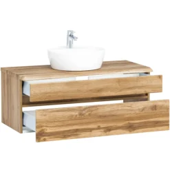 Waschbeckenschrank Vikas 101cm 2 Schubladen - Eiche