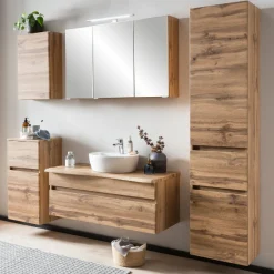 Waschbeckenschrank Vikas 101cm 2 Schubladen - Eiche