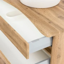 Waschbeckenschrank Vikas 101cm 2 Schubladen - Eiche