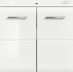 Waschbeckenunterschrank Ice Xonox - MDF Hochglanz - 60x55x46 cm - Weiß