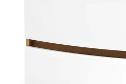 Waschbeckenunterschrank Kornel 80cm weißes Waschbecken - Eiche/mattweiß