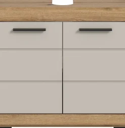 Waschbeckenunterschrank Scout Xonox - Evoak Eiche & Cashmere - 60x56x34 cm