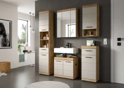Waschbeckenunterschrank Scout Xonox - Evoak Eiche & Cashmere - 60x56x34 cm