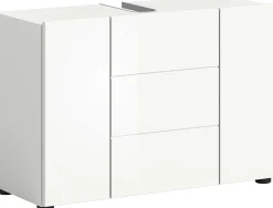 Waschbeckenunterschrank Vira Xonox - Weiß Melamin - 82x56x34 cm