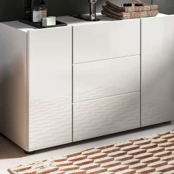 Waschbeckenunterschrank Vira Xonox - Weiß Melamin - 82x56x34 cm