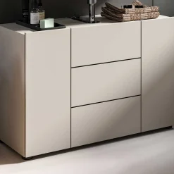 Waschbeckenunterschrank Vira Xonox - Melamin Cashmere - 82x56x34 cm - Schwarz