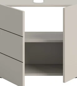 Waschbeckenunterschrank Vira Xonox - Cashmere Melamin - 60x57x34 cm - Schwarz