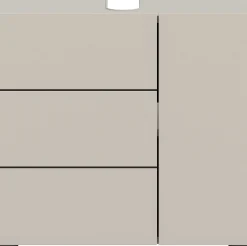 Waschbeckenunterschrank Vira Xonox - Cashmere Melamin - 60x57x34 cm - Schwarz