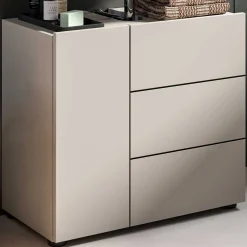 Waschbeckenunterschrank Vira Xonox - Cashmere Melamin - 60x57x34 cm - Schwarz