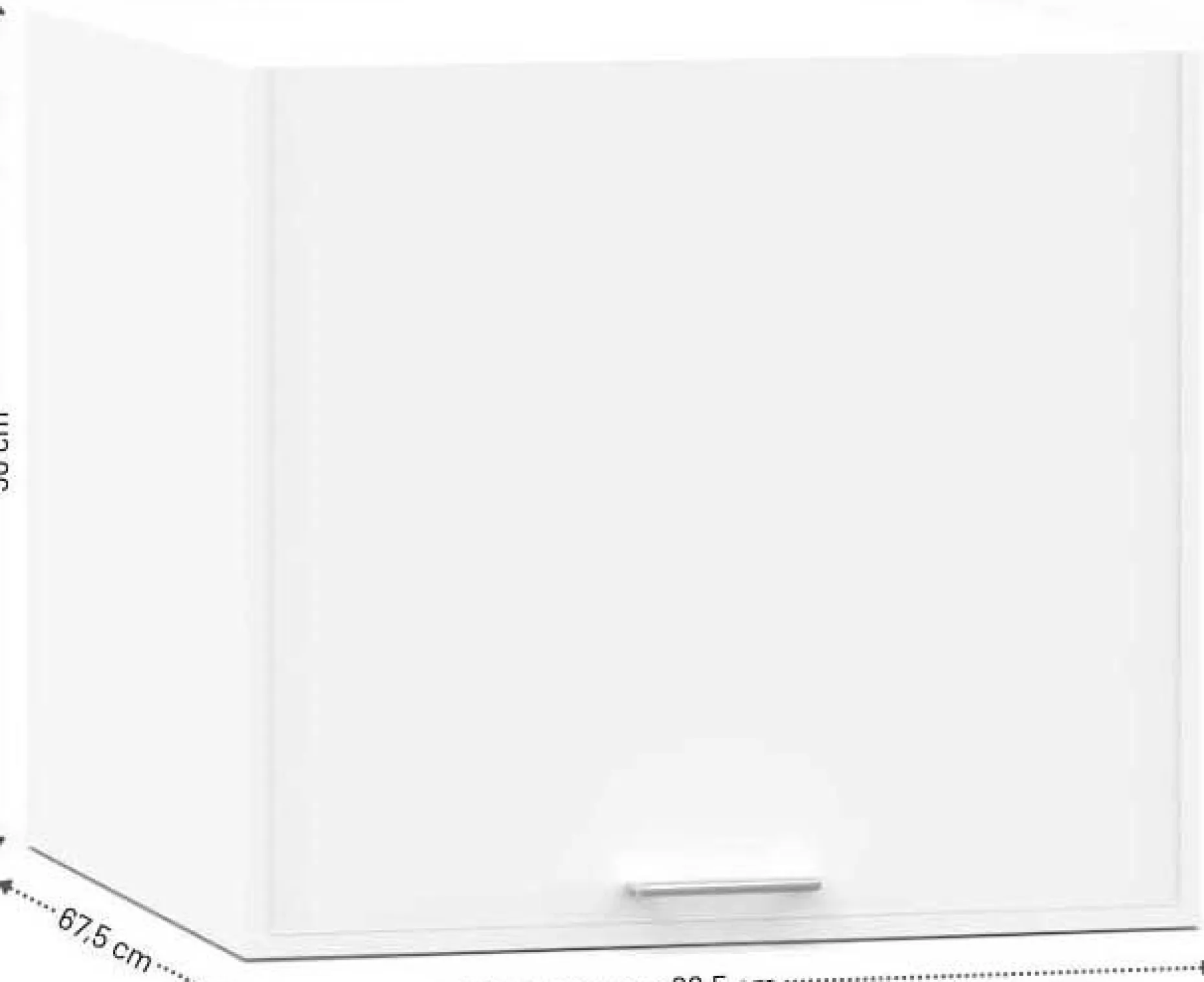 Waschmaschinenschrankaufsatz Linea - 66x67x58cm - 1 Tür - weiß