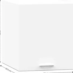 Waschmaschinenschrankaufsatz Linea - 50x67x58cm - 1 Tür - weiß