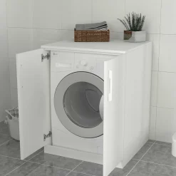 Waschmaschinenschrank Brisa - 70x67x90cm - 2 Türen - weiß
