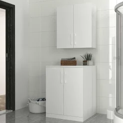 Waschmaschinenschrank Brisa - 70x67x90cm - 2 Türen - weiß