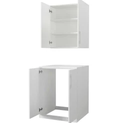 Waschmaschinenschrank Brisa - 70x67x90cm - 2 Türen - weiß