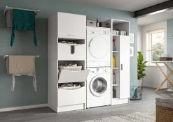 Waschmaschinenschrank Free Xonox Weiß - 66x195x62 cm