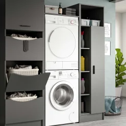 Waschmaschinen-Schrank Free Xonox Anthrazit 66x195x62 cm