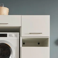 Waschmaschinenschrankkombination Laundreezy | 118 x 68 x 200 cm | Weiß