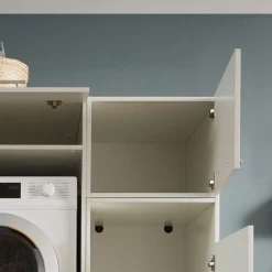 Waschmaschinenschrankkombination Laundreezy | 118 x 68 x 200 cm | Weiß