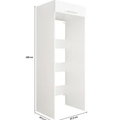 Waschmaschinenschrankkombination Laundreezy | 118 x 68 x 200 cm | Weiß