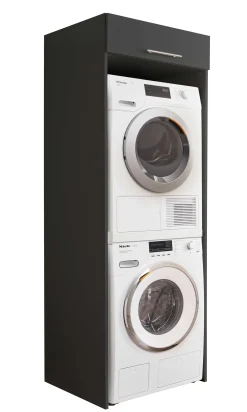 Waschmaschinenschrank-Kombination Laundreezy | 118 x 68 x 200 cm | Anthrazit