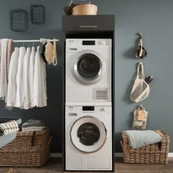 Waschmaschinenschrank Laundreezy | 68 x 68 x 200 cm | Anthrazit