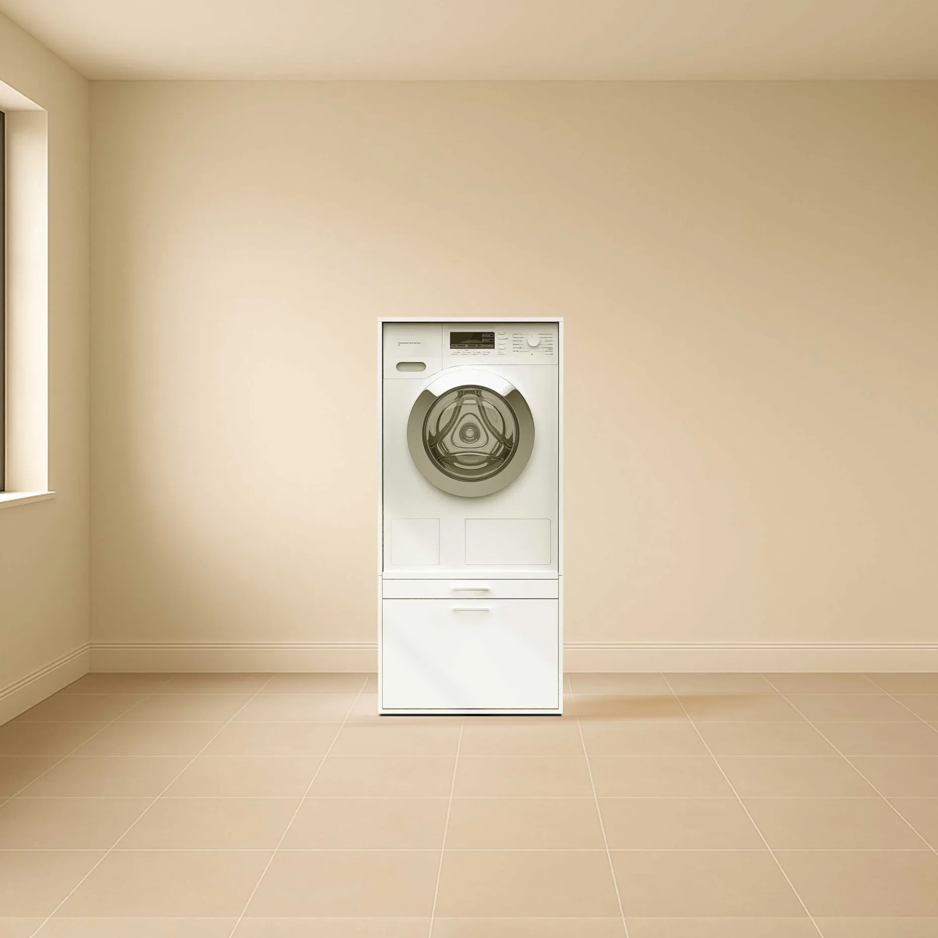 Waschmaschinenschrank Linea - 66x67x142cm - weiß