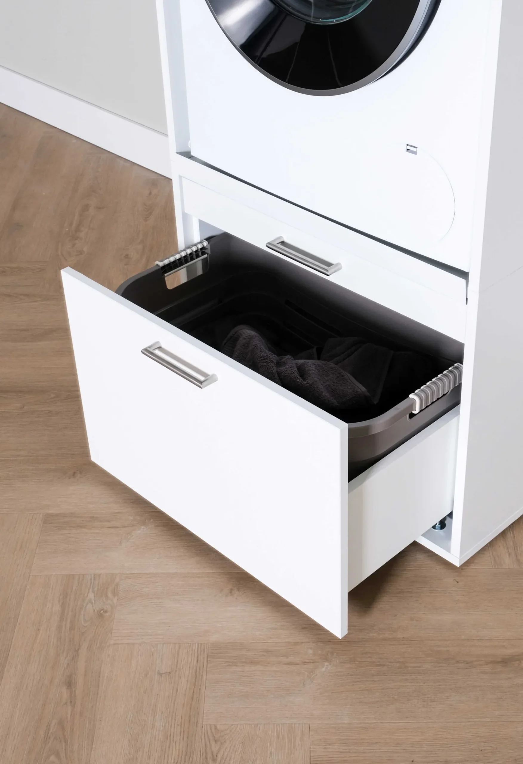 Waschmaschinenschrank Linea - 66x67x142cm - weiß