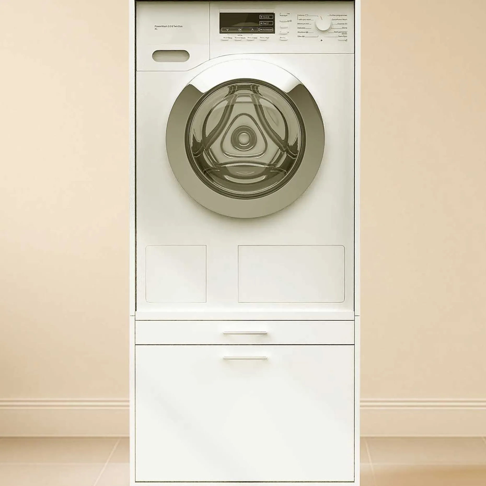 Waschmaschinenschrank Linea - 66x67x142cm - weiß