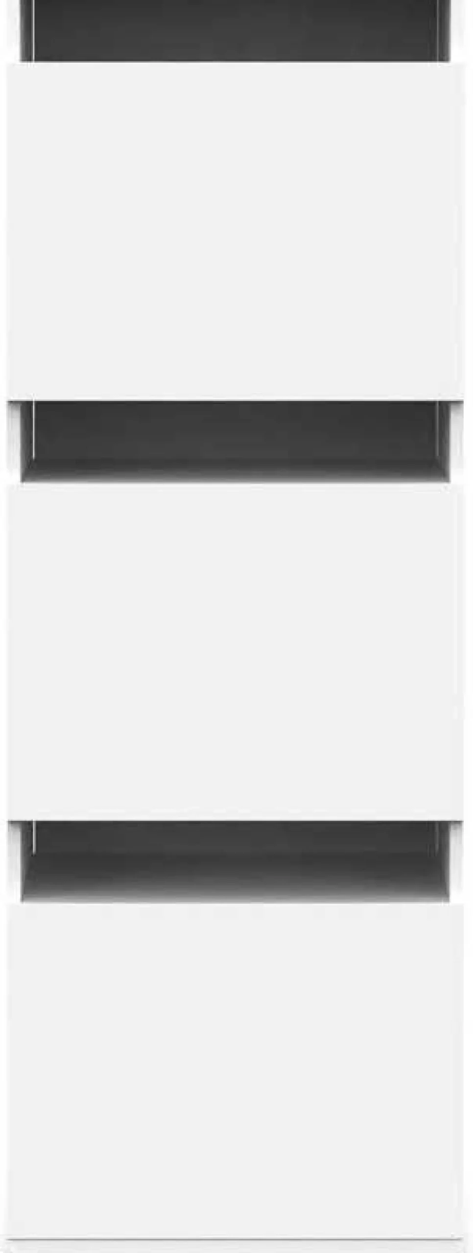 Waschmaschinenschrank Linea - 50x67x142cm - 3 Türen - weiß