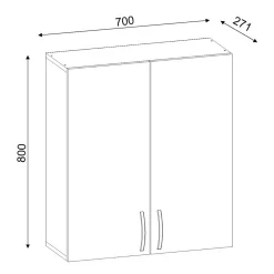 Emob Waschmaschinenschränke Benito - 70x27x80cm und 70x67x90cm -