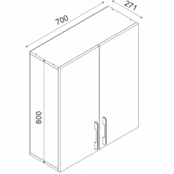 Emob Waschmaschinenschränke Brisa - 70x27x80cm und 70x67x90cm -