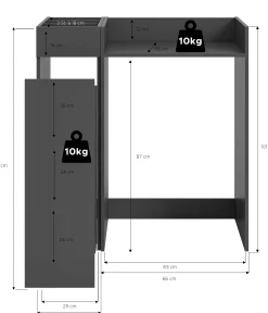 Waschmaschinenumhausung Free Xonox Anthrazit 95x101x60 cm