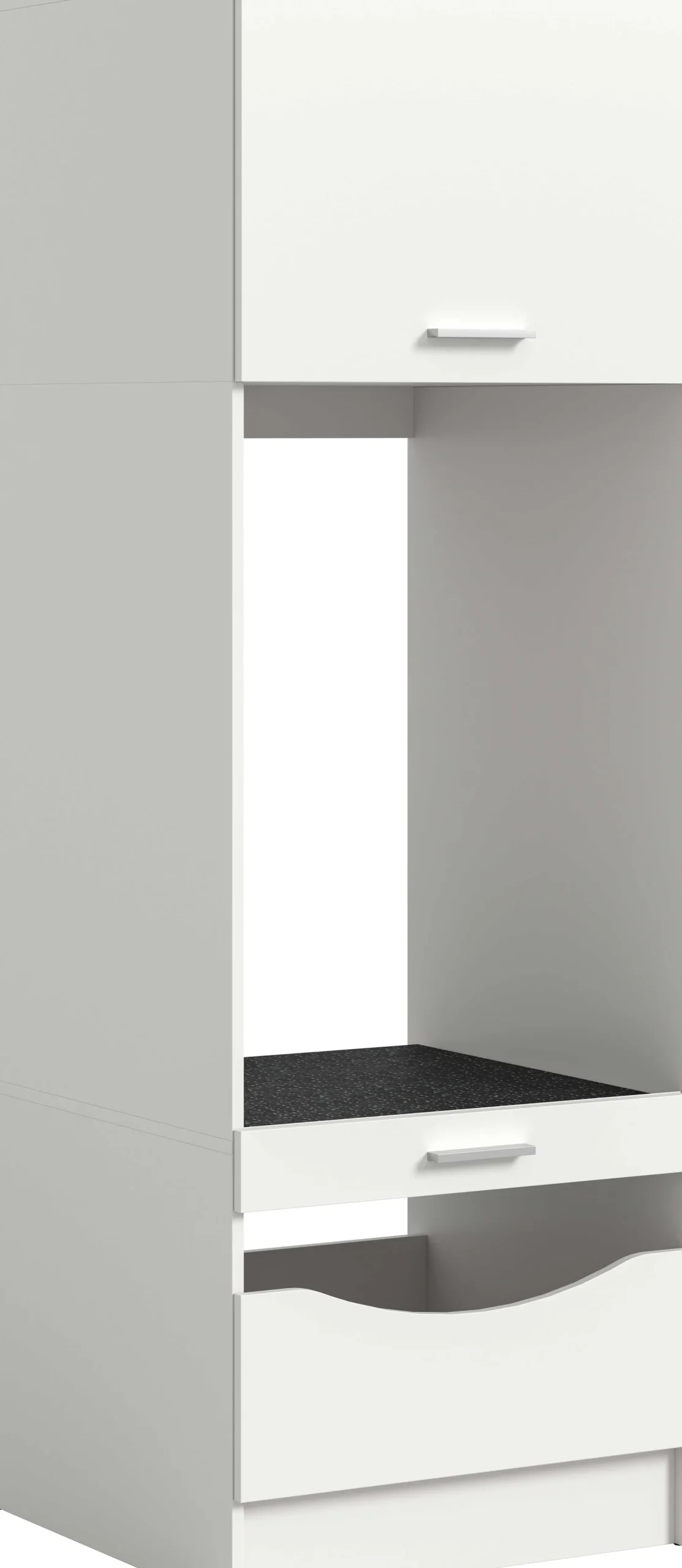 Waschmaschinenunterschrank Free Xonox - Weiß Holzoptik - 66x195x68 cm