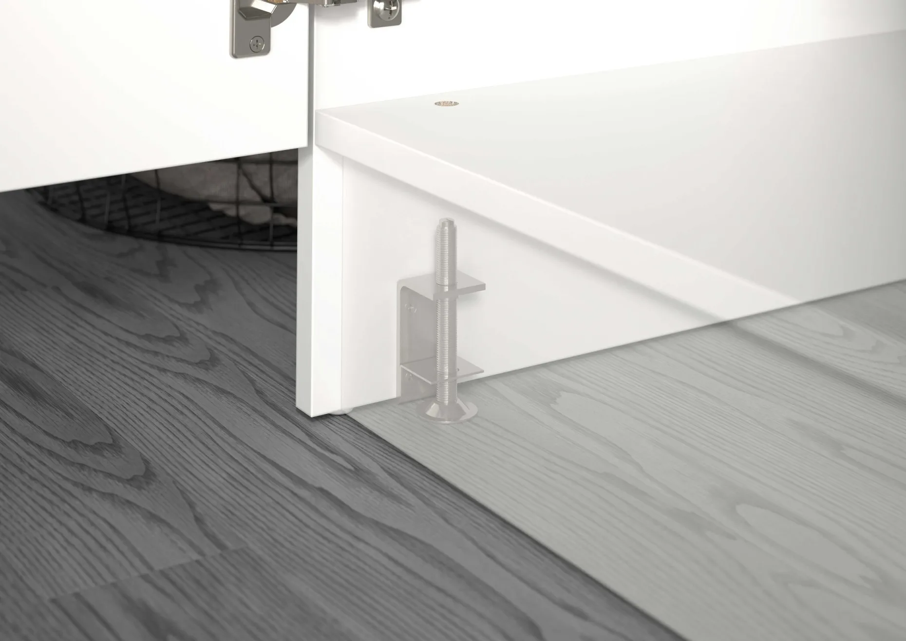 Waschmaschinenunterschrank Free Xonox - Weiß Holzoptik - 66x195x68 cm
