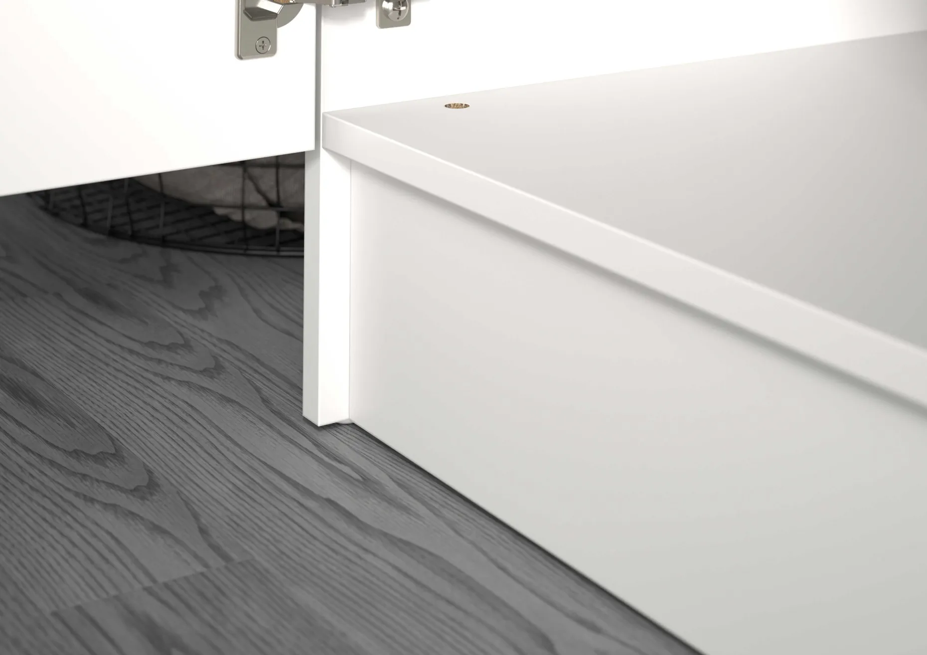 Waschmaschinenunterschrank Free Xonox - Weiß Holzoptik - 66x195x68 cm